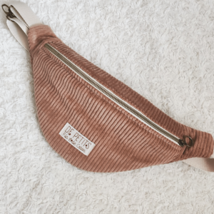 Le sac banane velours Camel – Homme