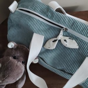 Le Sac week-end velours bleu