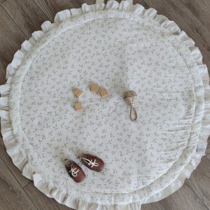 Le tapis d&rsquo;éveil rond beige