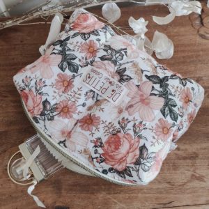 Trousse de toilette matelassée fleurie