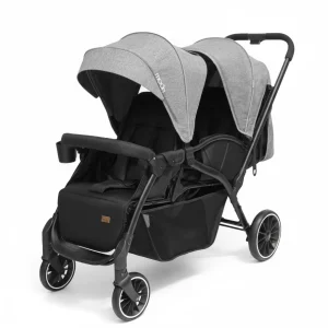 Poussette Jumeaux Kidilo – Gris