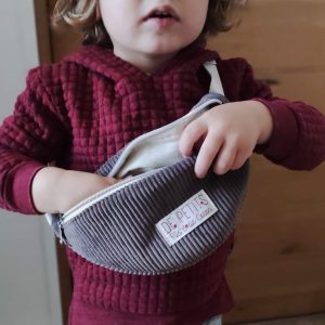 Le sac banane velours marron – Enfant